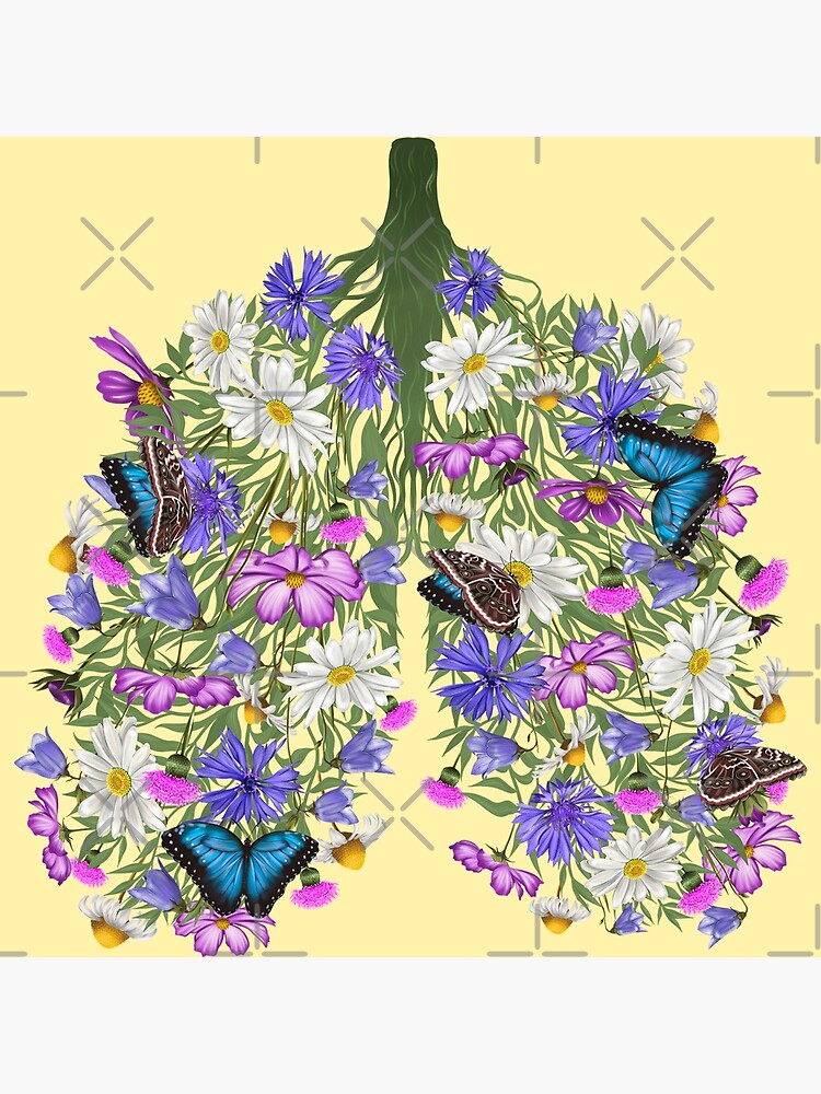 Disover Flower lungs--- Graphic design Premium Matte Vertical Poster