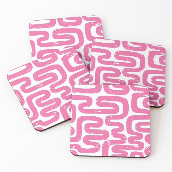 Item preview, Abstract Hand Drawn Pattern (Pink & White) | USELESS MADALA designed and sold by Useless-Madala.