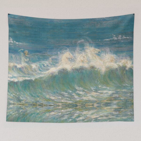 Item preview, HORSES OF NEPTUNE AMONG SEA WAVES designed and sold by BulganLumini.