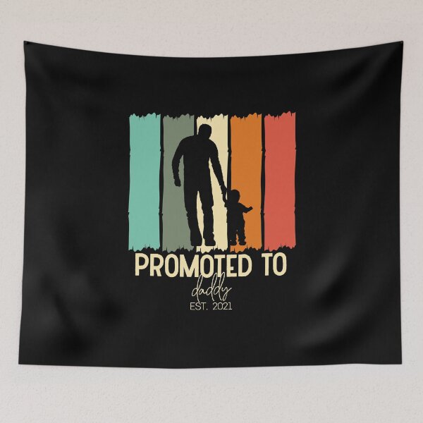 Item preview, Promoted to daddy retro | New dad in 2021  |  First Father's day gift designed and sold by Violet Treasures.