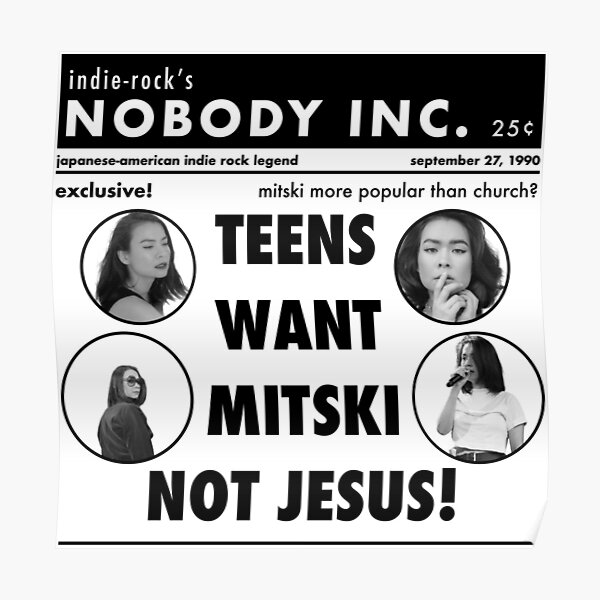 mitski newspaper shirt Poster