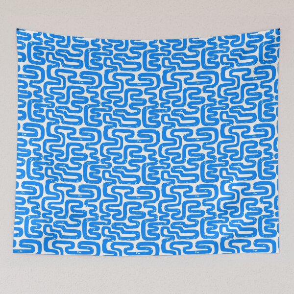 Item preview, Abstract Hand Drawn Pattern (Blue & White) | USELESS MADALA designed and sold by Useless-Madala.