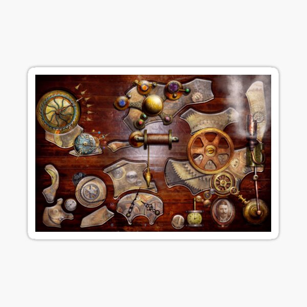 Steampunk - Gears - Reverse engineering Sticker