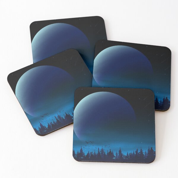 Item preview, Forest In Night time Landscape With The Moon Background designed and sold by JTS STORE.