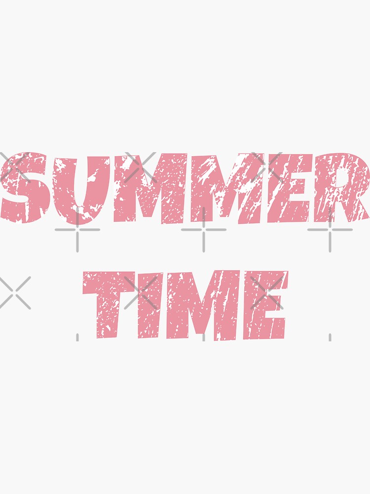 Thumbnail 3 of 3, Sticker, Summer Time. Quote. Hand-drawn vintage lettering. designed and sold by Victoria Riabov.