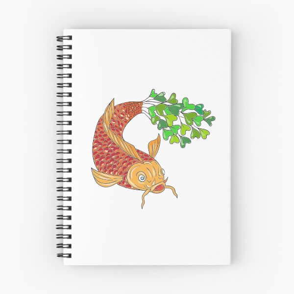 Item preview, Koi Nishikigoi Carp Fish Microgreen Tail Drawing designed and sold by patrimonio.