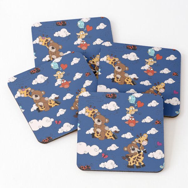 Item preview, Cute kawaii animals for Kids room decor pattern and sticker. designed and sold by Tanuja  Sharma.