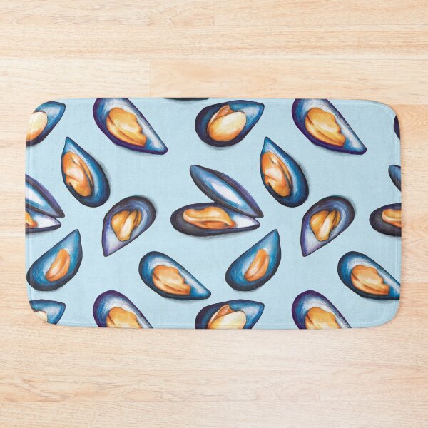 Item preview, Mussels Seafood Pattern designed and sold by AmandaDilworth.