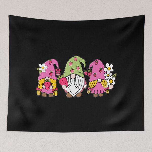 Item preview, 3 Strawberry Gnomes Spring Midsummer Gnomies  designed and sold by funnytshirtemp.