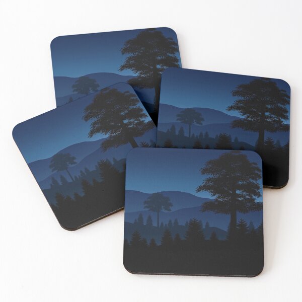 Item preview, Night Time Forest With Mountain Background designed and sold by JTS STORE.