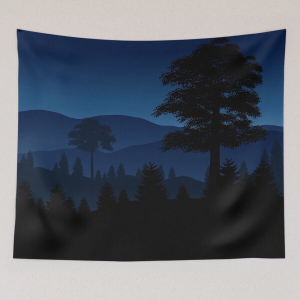 Item preview, Night Time Forest With Mountain Background designed and sold by JTS STORE.