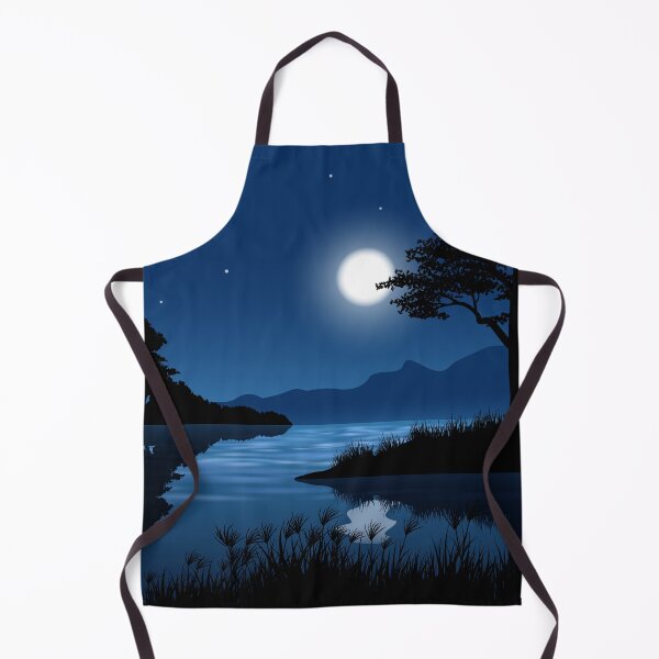 Item preview, River With Forest With Full Moon Background Landscape designed and sold by JTS STORE.