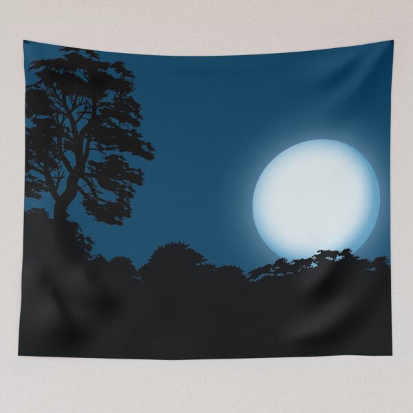 Item preview, Tree With Full Moon Background designed and sold by JTS STORE.