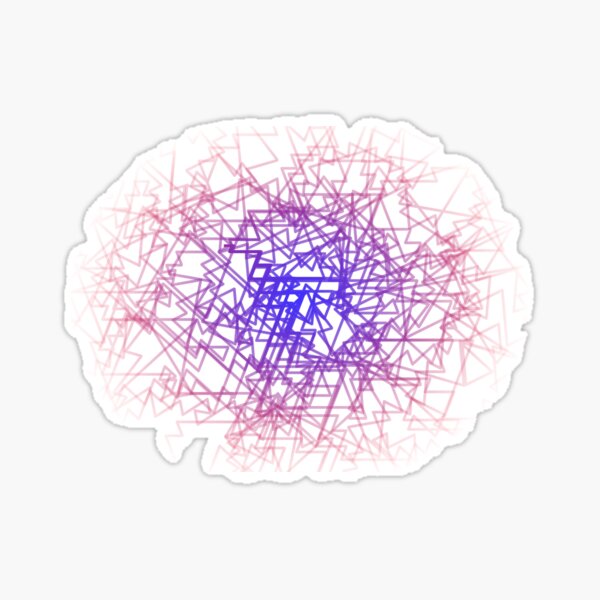 Random walk design - multicolor fade Sticker