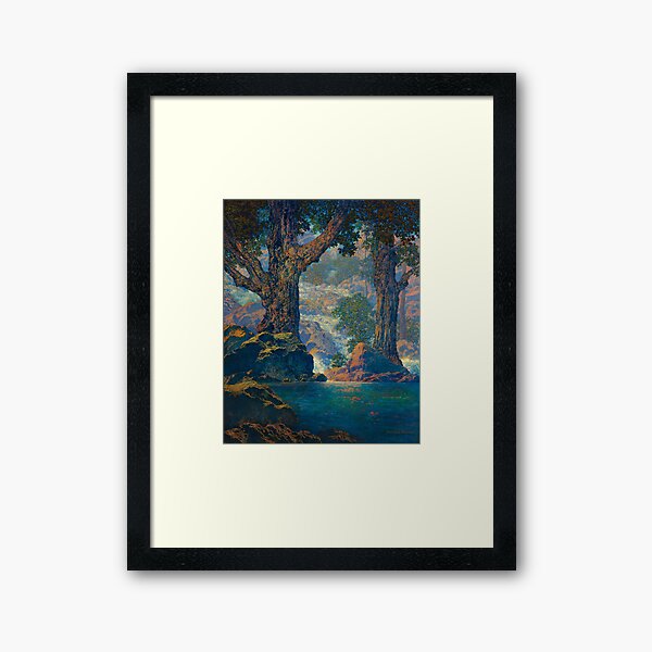 Maxfield Parrish. Cascades Quiet Solitude Framed Art Print by likiska Redbubble