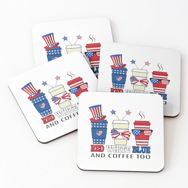 Item preview, RED WHITE BLUE AND COFFEE TOO designed and sold by Gerardo72.