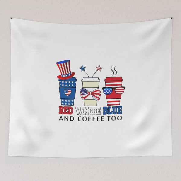 Item preview, RED WHITE BLUE AND COFFEE TOO designed and sold by Gerardo72.