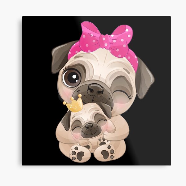 Laminas Metalicas De Beb C3 Pug Redbubble