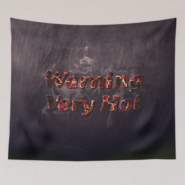 Item preview, Warning Very Hot Label : Molten Lava Text designed and sold by OnigiriDoctor.