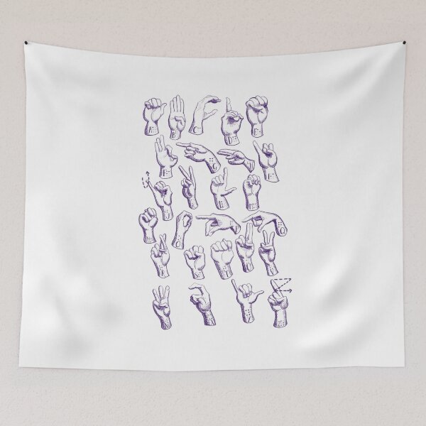 Item preview, Signlaguage alphabet with brail designed and sold by ADrawerInPurple.