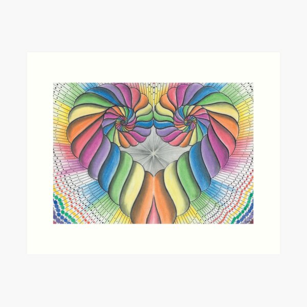 Love Heart spiral Art Print