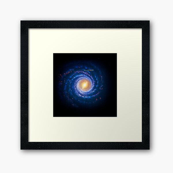 Milky Way - You Are Here Framed Art Print