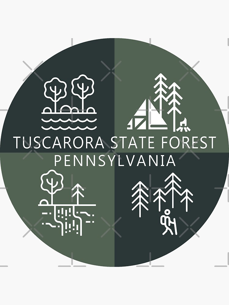 "Tuscarora State Forest Shield Logo" Sticker for Sale by VanyaKar
