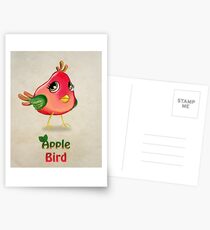 Apple Bird Postcards