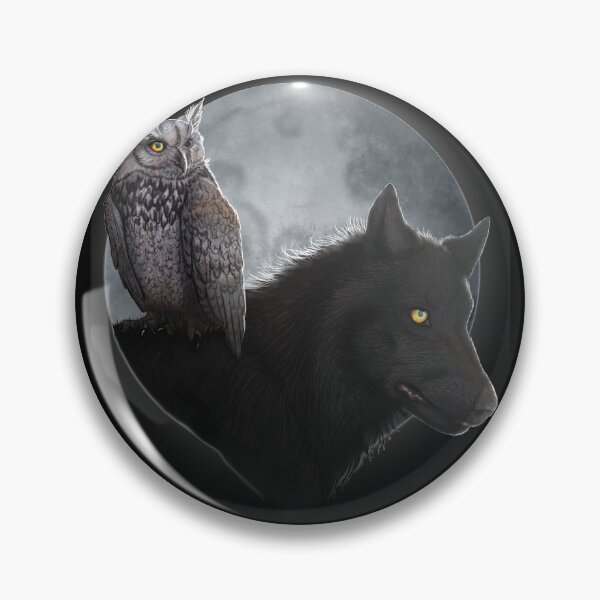 Item preview, Wolf and owl fullmoon designed and sold by Erica Creutz.