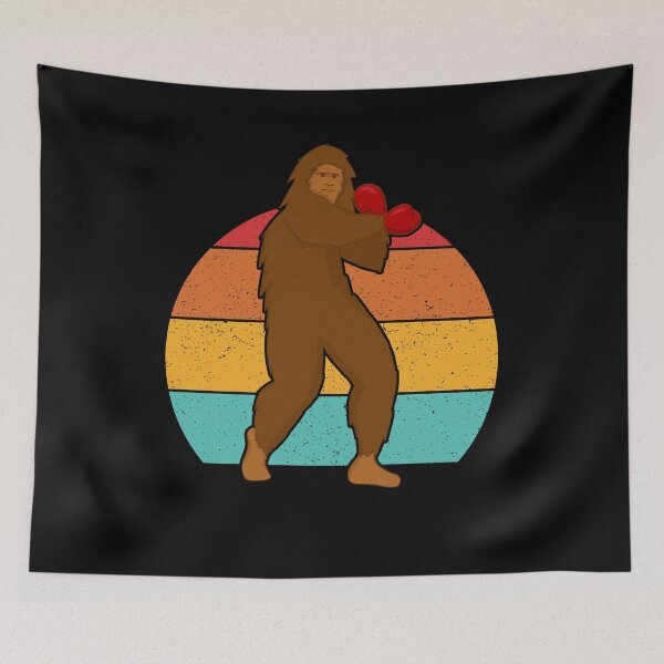 Item preview, Bigfoot Boxing Retro Sunset designed and sold by tpixx.