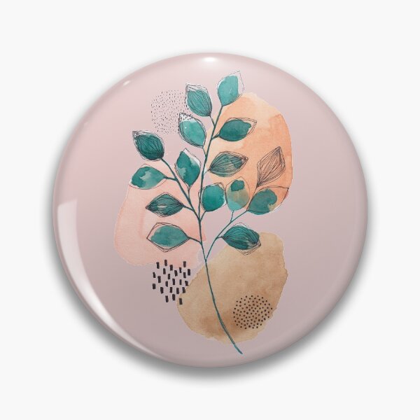 Item preview, Botanical leaves with abstract background designed and sold by JadeWuArt.