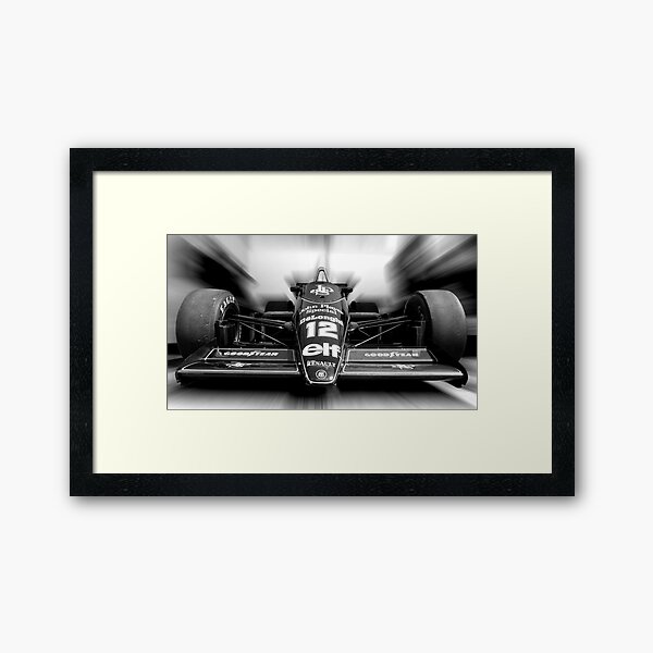 Ayrton Senna (Black & White) Framed Art Print