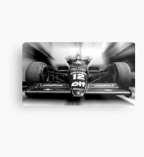 Ayrton Senna (Black & White) Metal Print