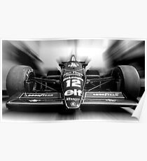 Ayrton Senna (Black & White) Poster