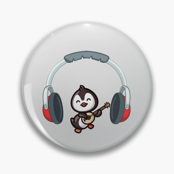 Item preview, Penguine print with music love designed and sold by Anamika Mehta.