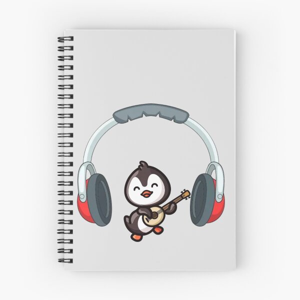 Item preview, Penguine print with music love designed and sold by Anamika Mehta.