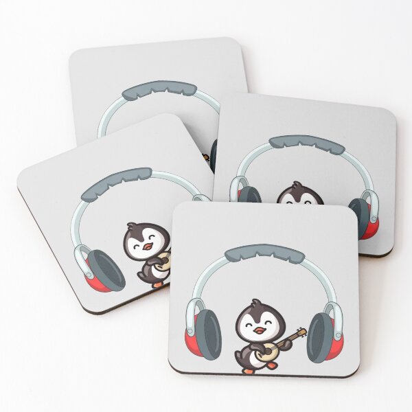 Item preview, Penguine print with music love designed and sold by Anamika Mehta.