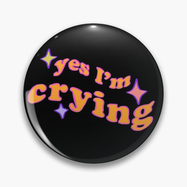 Item preview, sparkly yes I'm crying pastel pink text / no bg designed and sold by RansRoom.