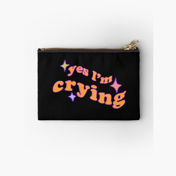 Item preview, sparkly yes I'm crying pastel pink text / no bg designed and sold by RansRoom.
