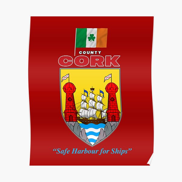"County Cork Ireland Official Crest" Poster for Sale by CathalDevlin