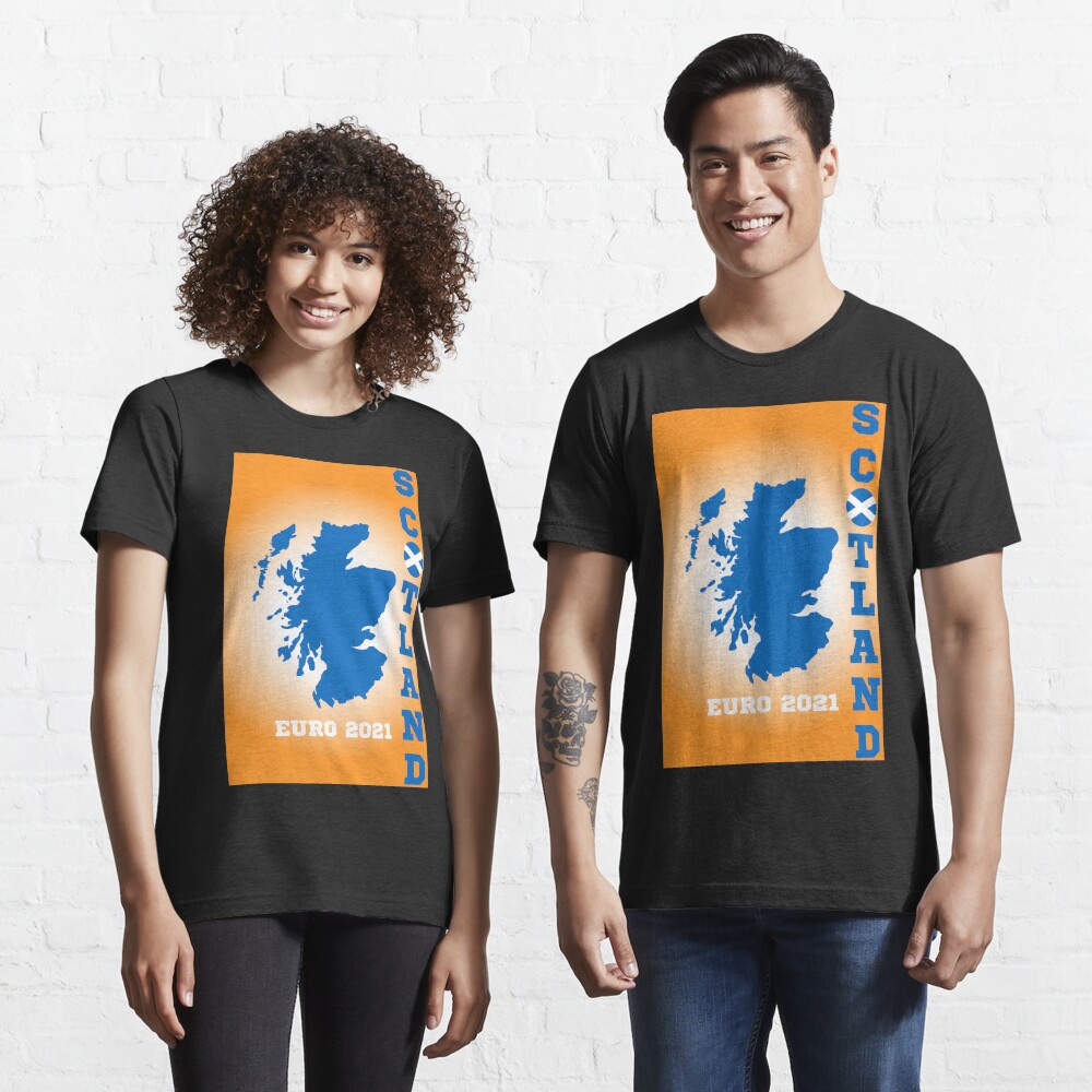 100% Scotland Euros 2021 Football T-Shirt Ladies Sky 