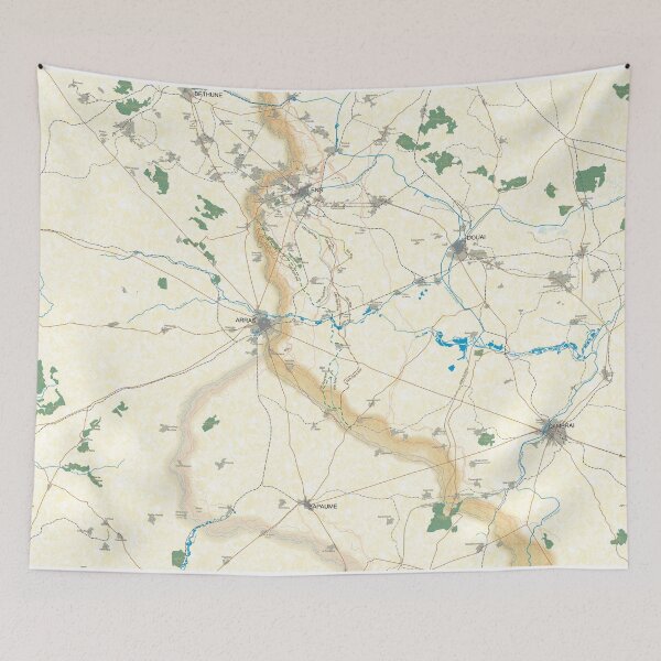 Item preview, Arras trench map designed and sold by Antilles.