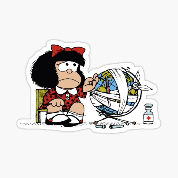 Mafalda dans le fanart comique du monde Sticker