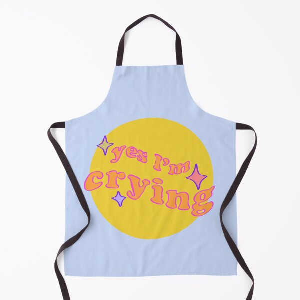 Item preview, sparkly yes I'm crying pastel pink text / with round bg designed and sold by RansRoom.