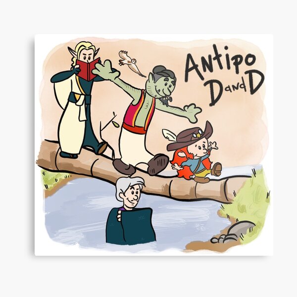 AntipoDnD Cutie Group Metal Print