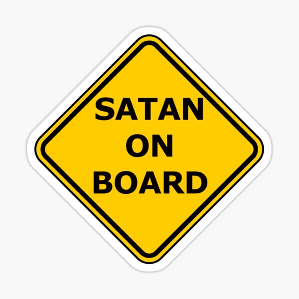 Satan an Bord Sticker