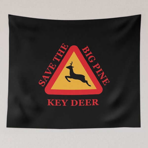 Item preview, Save The Big Pine Key Deer Yield Sign Black designed and sold by KeysTreasures.