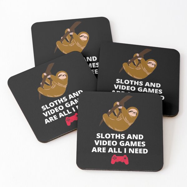 Item preview, Sloths And Video Games Are All I Need - Gamer Sloth designed and sold by BellaVille.