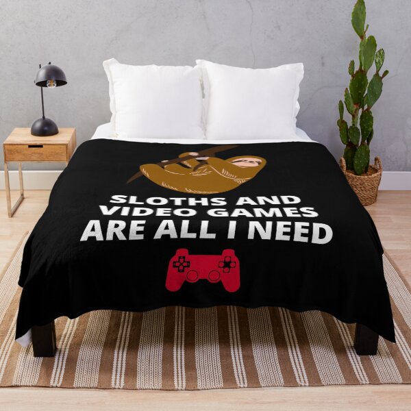 Item preview, Sloths And Video Games Are All I Need - Gamer Sloth designed and sold by BellaVille.
