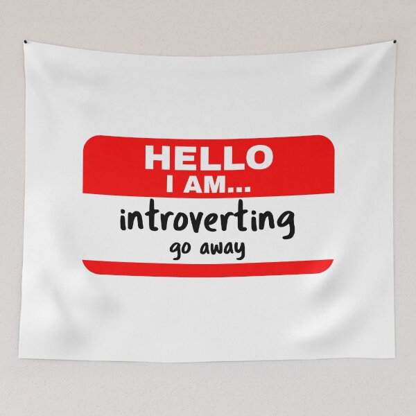Item preview, hello I am introverting go away designed and sold by 23mangoes.